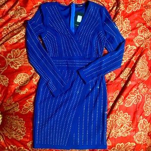 Rhinestone Long sleeve Dress
